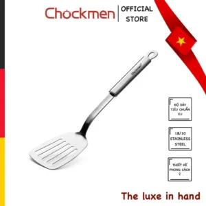 Xẻng Xào Lật CHOCKMEN Inox 18/10 Có Rãnh Xẻng Lật Xào Rán