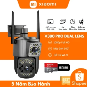 CAMERA IP Dual Lens V380 Pro 360 độ 1080P FHD Camera WiFi Security Cam Chống nước IR Night Vis
