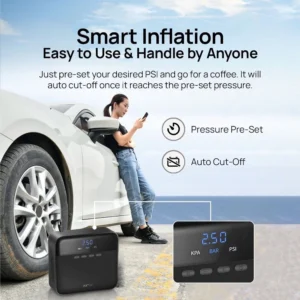Bơm lốp ô tô 70mai Midrive TP03 Bơm mini mạnh mẽ nhỏ gọn - 70mai Midrive TP03 tự động ngắt