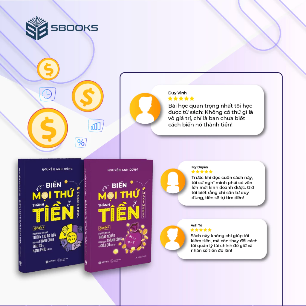 Combo Sách Biến Mọi Thứ Thành Tiền