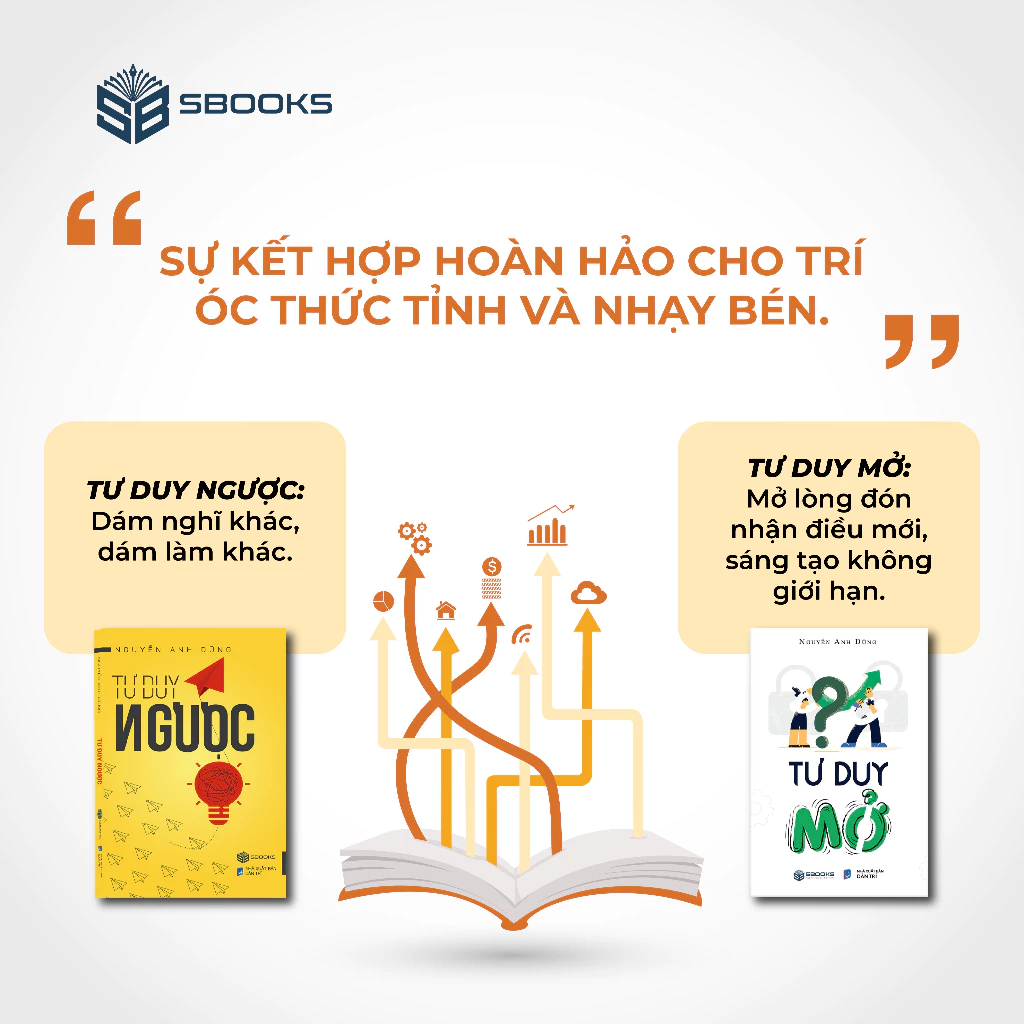 Combo 2 cuốn tư duy ngược tư duy mở